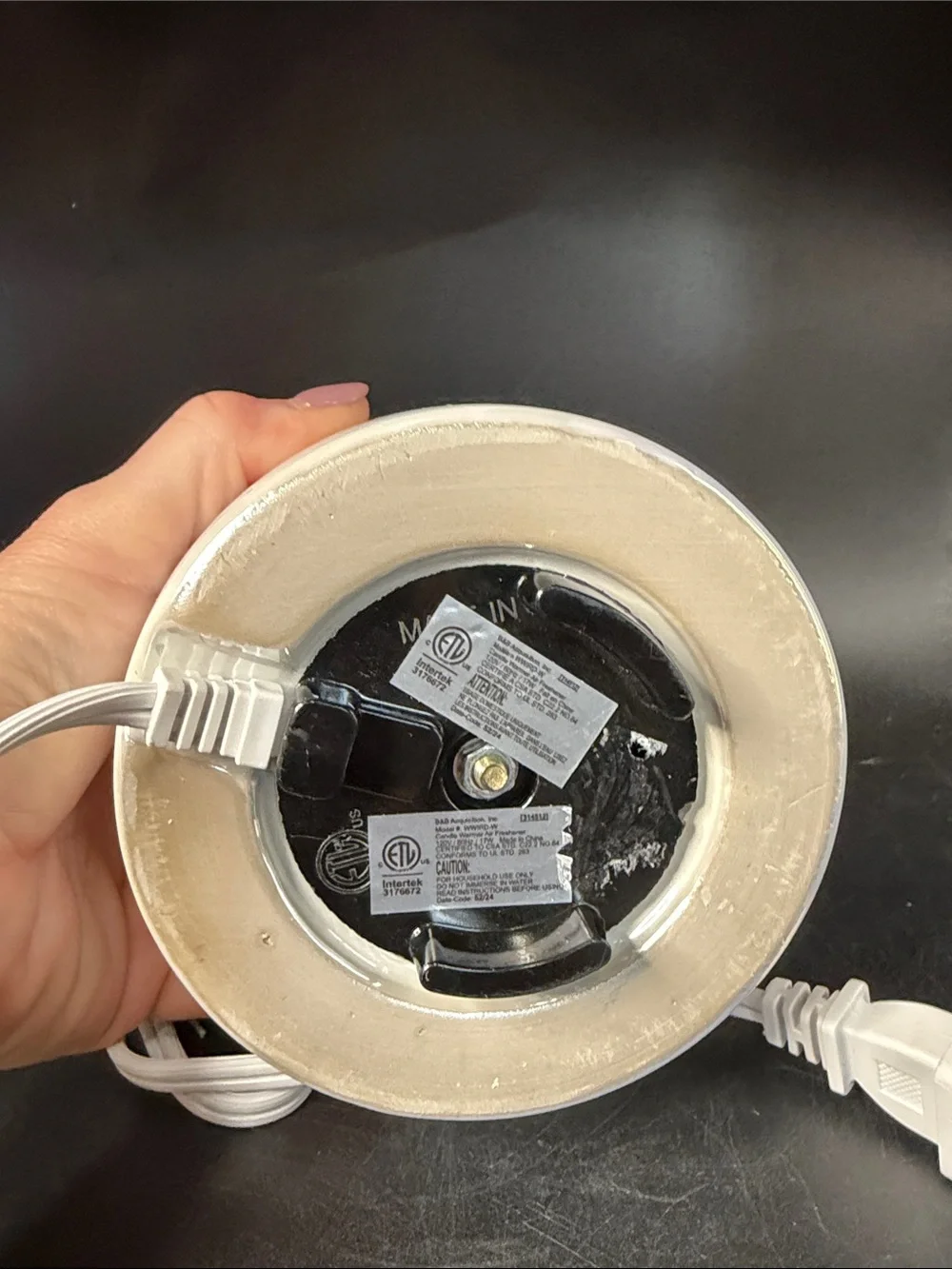 Happy Wax White Iridescent Electric Wax Warmer -element